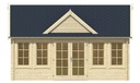 Blokhut - Tuinhuis - Home Office 44mm Clockhouse Prijs exclusief dakbedekking - dient apart besteld te worden Dakleer: 56,5 m² / Shingles: 45 m² Afmeting: L400xB550xH351cm 