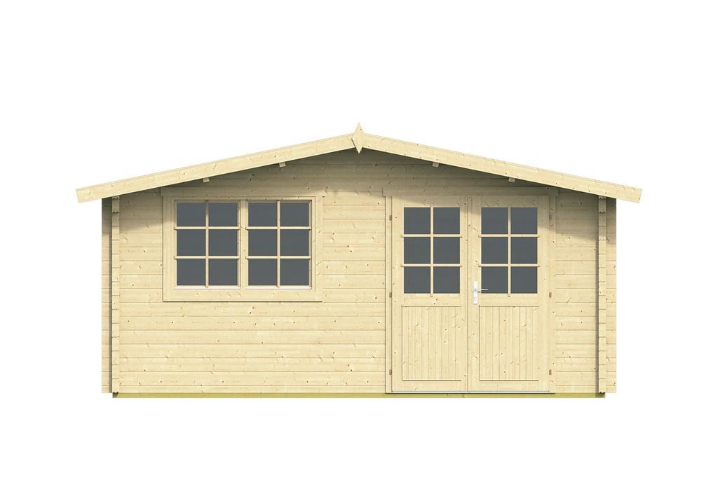 Blokhut - Tuinhuis - Home Office 70mm Dingle Prijs exclusief dakbedekking - dient apart besteld te worden Dakleer: 45,5 m² / Shingles: 33 m² / Aqua: 48 STK / Profiel: zie tab Afmeting: L500xB500xH250cm 
