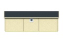 Blokhut - Tuinhuis - Home Office 70mm Mullingar incl. 27mm vloer/dak Prijs exclusief dakbedekking, ramen en deuren Shingles: 90 m² Afmeting: L850xB790xH317cm Ramen en deuren naar keuze bij te bestellen