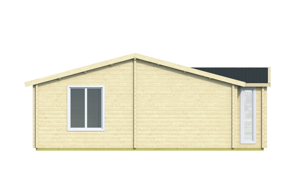 Blokhut - Tuinhuis - Home Office 70mm Mullingar incl. 27mm vloer/dak Prijs exclusief dakbedekking, ramen en deuren Shingles: 90 m² Afmeting: L850xB790xH317cm Ramen en deuren naar keuze bij te bestellen