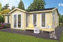 Blokhut - Tuinhuis - Home Office 70mm Mullingar incl. 27mm vloer/dak Prijs exclusief dakbedekking, ramen en deuren Shingles: 90 m² Afmeting: L850xB790xH317cm Ramen en deuren naar keuze bij te bestellen