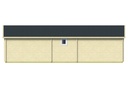 Blokhut - Tuinhuis - Home Office 70mm Skerries incl. 27mm vloer/dak Prijs exclusief dakbedekking, ramen en deuren Shingles: 96 m² Afmeting: L1050xB700xH317cm Ramen en deuren naar keuze bij te bestellen