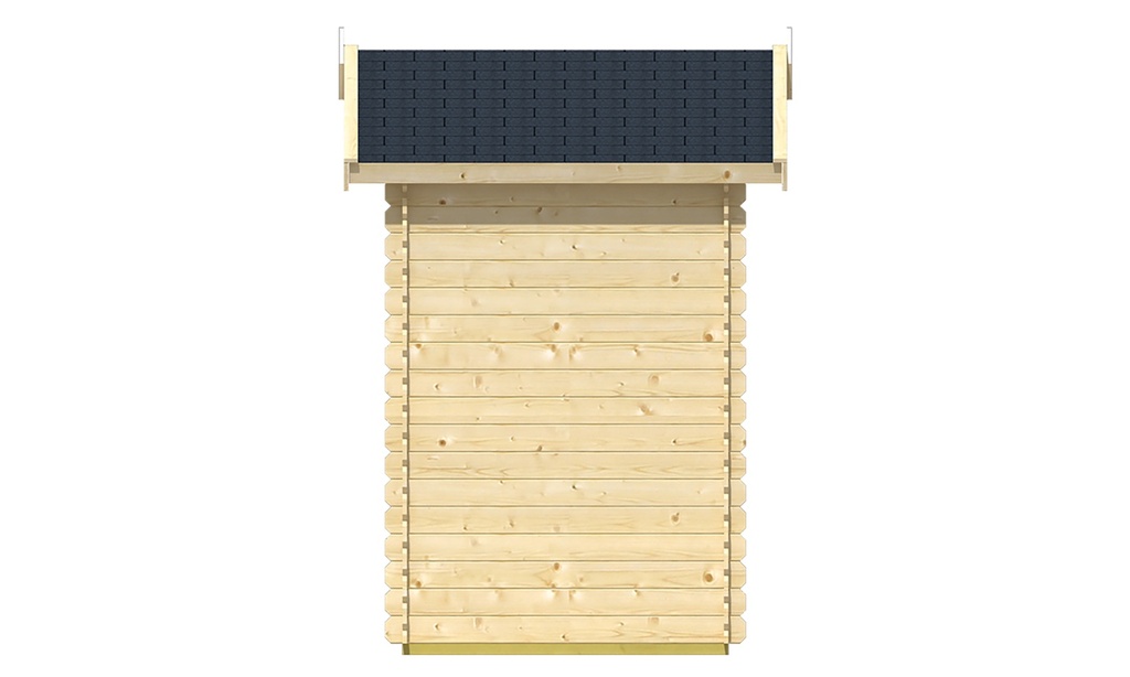 Blokhut - Tuinhuis 19mm Malva incl. vloer Prijs exclusief dakbedekking - dient apart besteld te worden Dakleer: 10 m² / Shingles: 6 m² / Aqua: 12 STK / Profiel: zie tab Afmeting: L150xB260xH245cm 