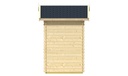 Blokhut - Tuinhuis 19mm Malva incl. vloer Prijs exclusief dakbedekking - dient apart besteld te worden Dakleer: 10 m² / Shingles: 6 m² / Aqua: 12 STK / Profiel: zie tab Afmeting: L150xB260xH245cm 