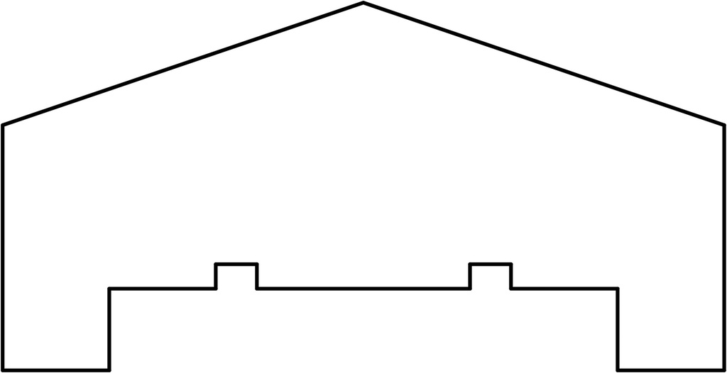 Red Class Wood afdeklatten Piramide 180 cm geschaafd, gedroogd (3-planks)