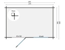 Blokhut - Tuinhuis 28mm Sten Prijs exclusief dakbedekking - dient apart besteld te worden Dakleer: 10 m² / Shingles: 12 m² / Aqua: 16 STK / Profiel: zie tab Afmeting: L200xB295xH255cm 