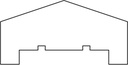 Afdeklatten (geïmpregneerd) Piramide 180 cm (2 planks tussenruimte)    