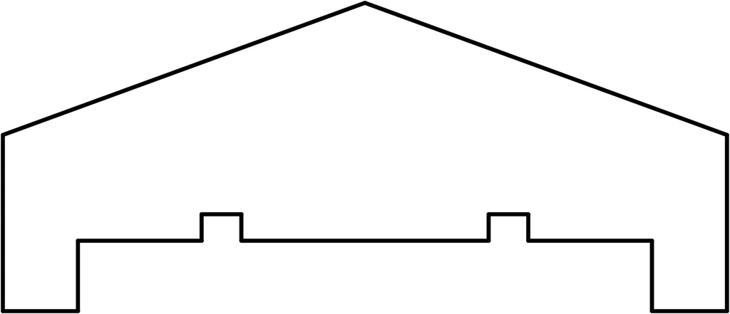 Afdeklatten (geïmpregneerd) Piramide 3.5x8.5x180cm (3 planks tussenruimte)    