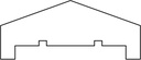 Afdeklatten (geïmpregneerd) Piramide 3.5x8.5x180cm (3 planks tussenruimte)    