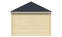 Blokhut - Tuinhuis - Home Office 44mm Nilsson Prijs exclusief dakbedekking - dient apart besteld te worden Dakleer: 36,5 m² / Shingles: 27 m²  Afmeting: L350xB350xH290cm 