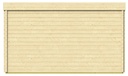 Blokhut - Tuinhuis - Home Office 58mm Casper Prijs exclusief dakbedekking - dient apart besteld te worden Easy-roofing: 50 m² / EPDM: Set 40.9991/22 Afmeting: L400xB500xH238cm Gehard ISO glas