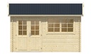 Blokhut - Tuinhuis 28mm Aksel Prijs exclusief dakbedekking - dient apart besteld te worden Dakleer: 26,5 m² / Shingles: 18 m² / Aqua: 24 STK / Profiel: zie tab Afmeting: L300xB400xH274cm 