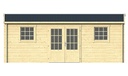 Blokhut - Tuinhuis 40mm Dianne Prijs exclusief dakbedekking - dient apart besteld te worden Dakleer: 40 m² / Shingles: 33 m² / Aqua: 40 STK / Profiel: zie tab Afmeting: L600xB450xH251cm 