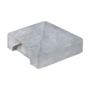 Berton©-afdekpet wit/grijs diamantkop 14x14x5cm tussenmodel    