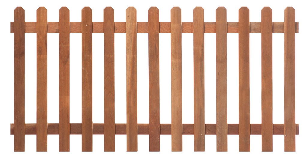 Hardhouten tuinhek recht H90xB180cm lamellen: 1.6x7.0cm / 13 stuks glad geschaafd houtsoort: Keruing 