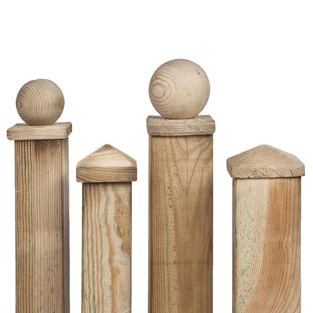 *Paalornament hout Bol/plaat 8.0x8.0cm    