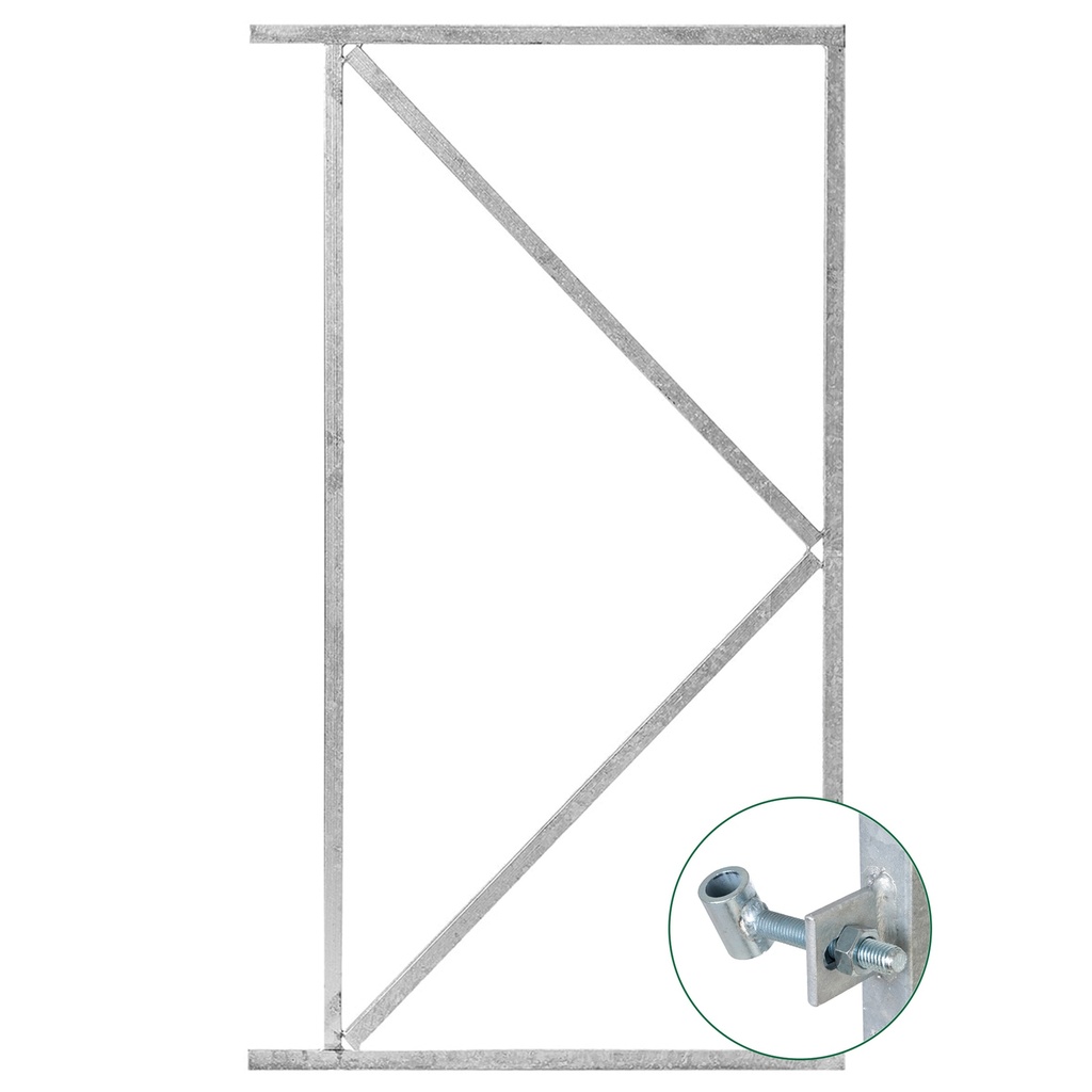 *IJzeren deurframe gegalvaniseerd H155xB120cm met verstelbaar scharnier 3 ogen Europees product 