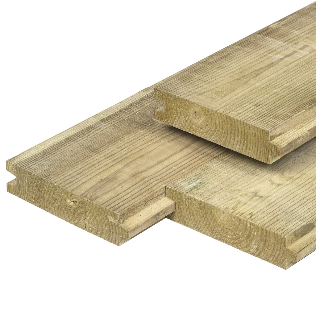 Damwand Geïmpregneerd 4.0x17.0x300cm werkend: 15.0cm 0.51m2 per plank