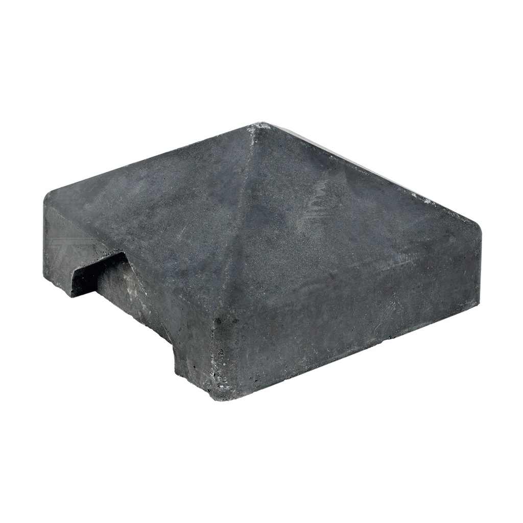 Berton©-afdekpet antraciet diamantkop 14x14x5cm T-model    