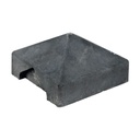 Berton©-afdekpet antraciet diamantkop 14x14x5cm T-model    