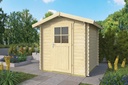 Blokhut - Tuinhuis 28mm Richard Prijs exclusief dakbedekking - dient apart besteld te worden Dakleer: 10 m² / Shingles: 9 m² / Aqua: 12 STK / Profiel: zie tab Afmeting: L200xB200xH222cm 