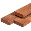Hardhout timmerhout kunstmatig gedroogd 4.4x14.5x490cm geschaafd 4rh, 2xv 2 brede zijden met 2x V-groef houtsoort: Keruing  