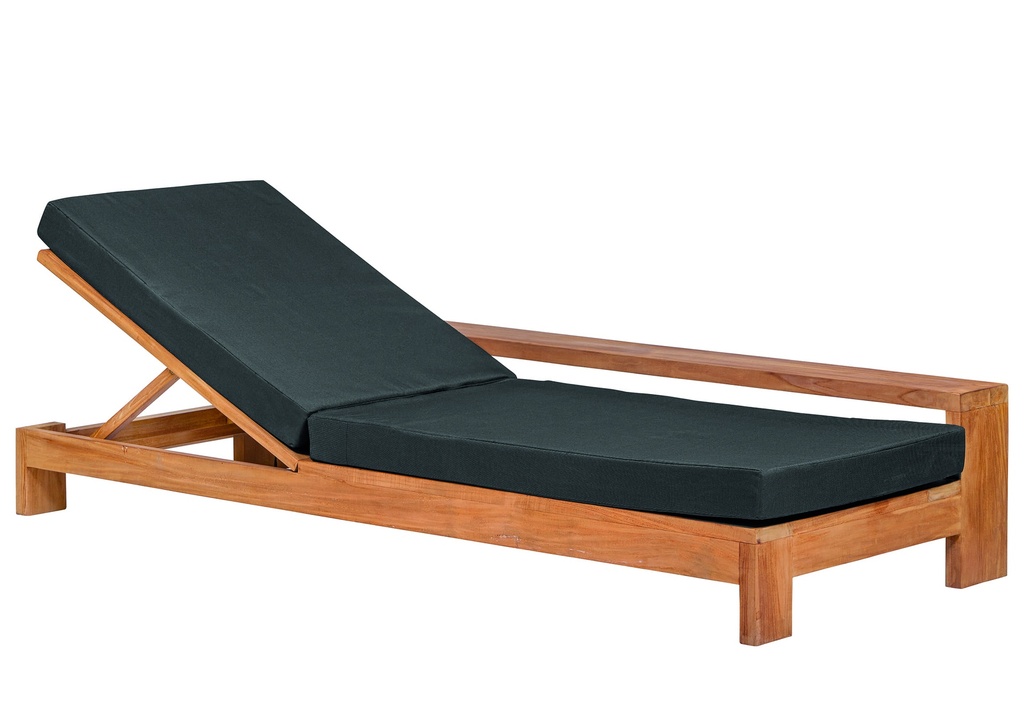 [P002492-31.0502] Teak sunlounger Danau geen kussen  Afmeting: L200xB70xH35cm 