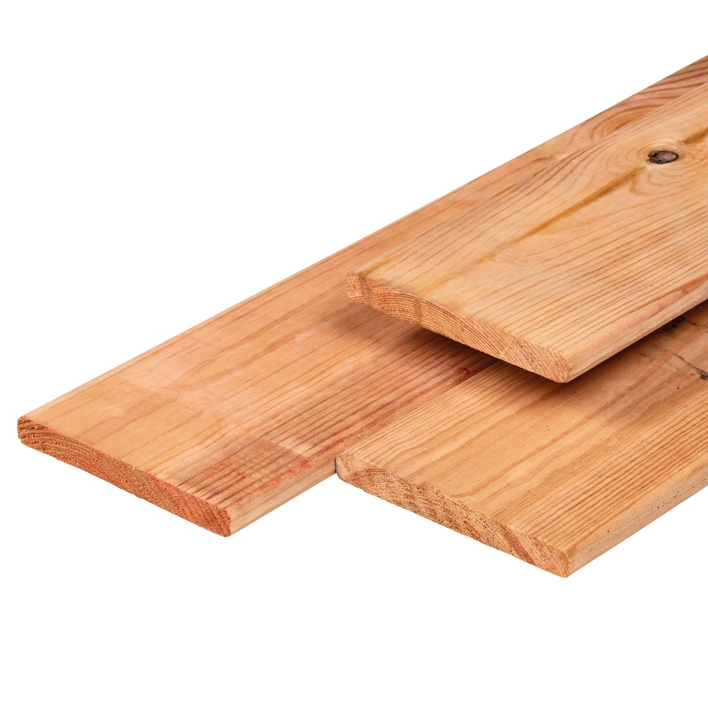 [P006483-36.1618P] Red Class Wood plank 1.6x14.0x180cm geschaafd