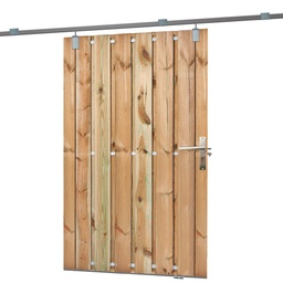 [PG022911-11.0010] Tuindeur schuifsysteem 15 planks Grenen geïmpregneerd H195x130cm    