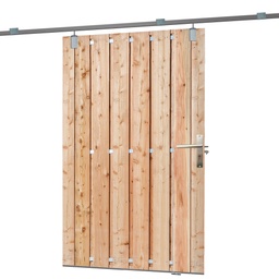 [PG022914-11.0050] Tuindeur schuifsysteem 15 planks Lariks/Douglas H195x130cm    