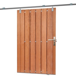 [PG022915-11.0060] Tuindeur schuifsysteem 15 planks Hardhout H195x130cm    