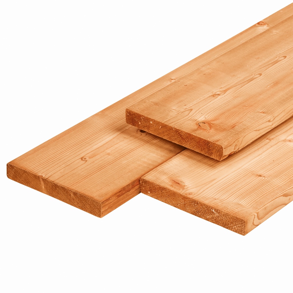 [P006464-36.0012P] Red Class Wood constructiehout KD 2.8x19.5x300cm 1-zijde geschaafd, 1-zijde ruw te gebruiken als vlonder/constructiehout/boeiplank 1-zijde geschaafd met 2 vellingkanten, 1-zijde fijnbezaagd, gedroogd