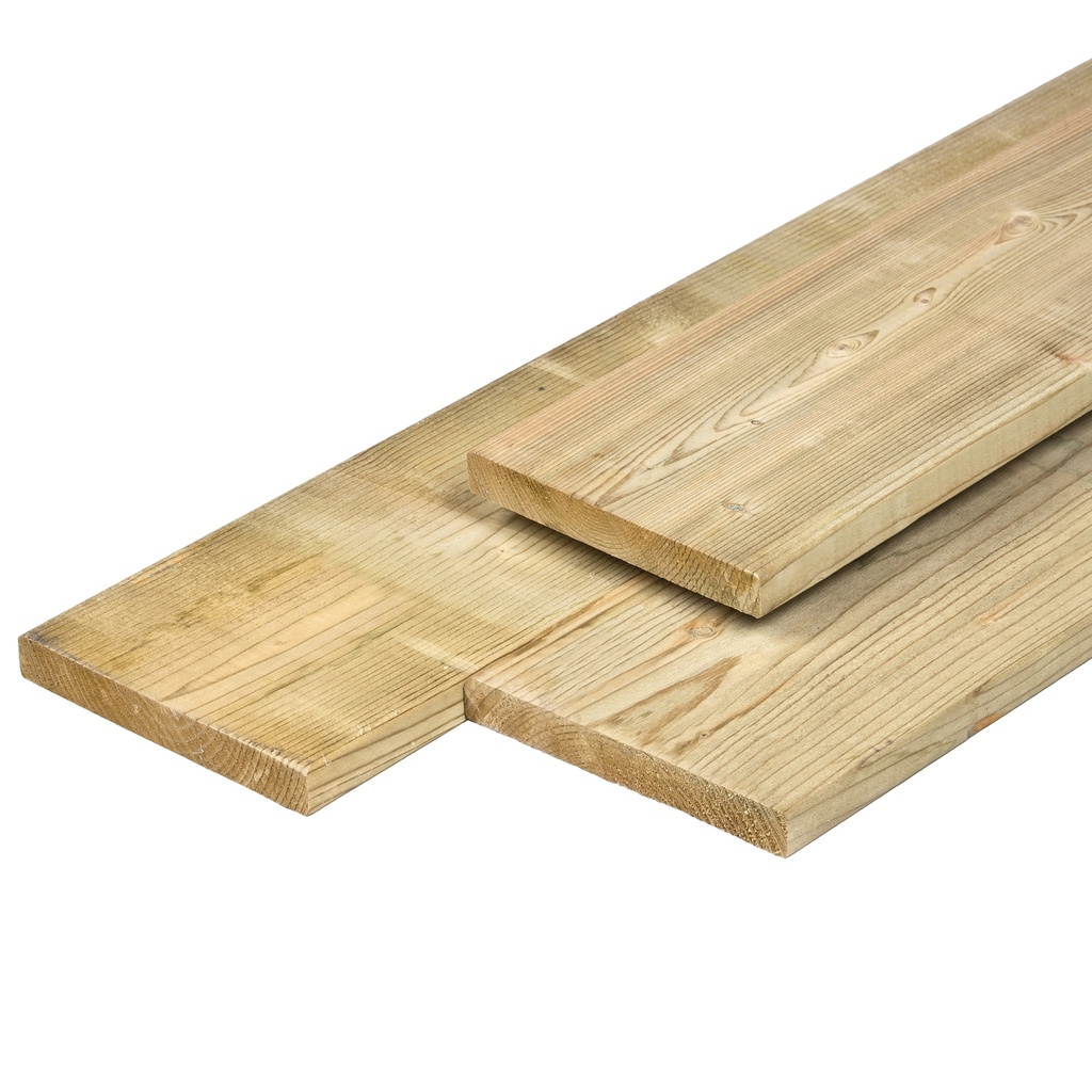 [P006627-37.8124F] NE vuren tuinplank geïmpregneerd 1.8x14.5x240cm glad geschaafd