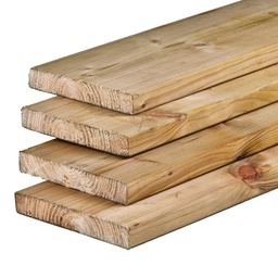 [P019577-37.8242F] NE vuren tuinplank geïmpregneerd 2.8x19.5x420cm glad geschaafd 4rh    