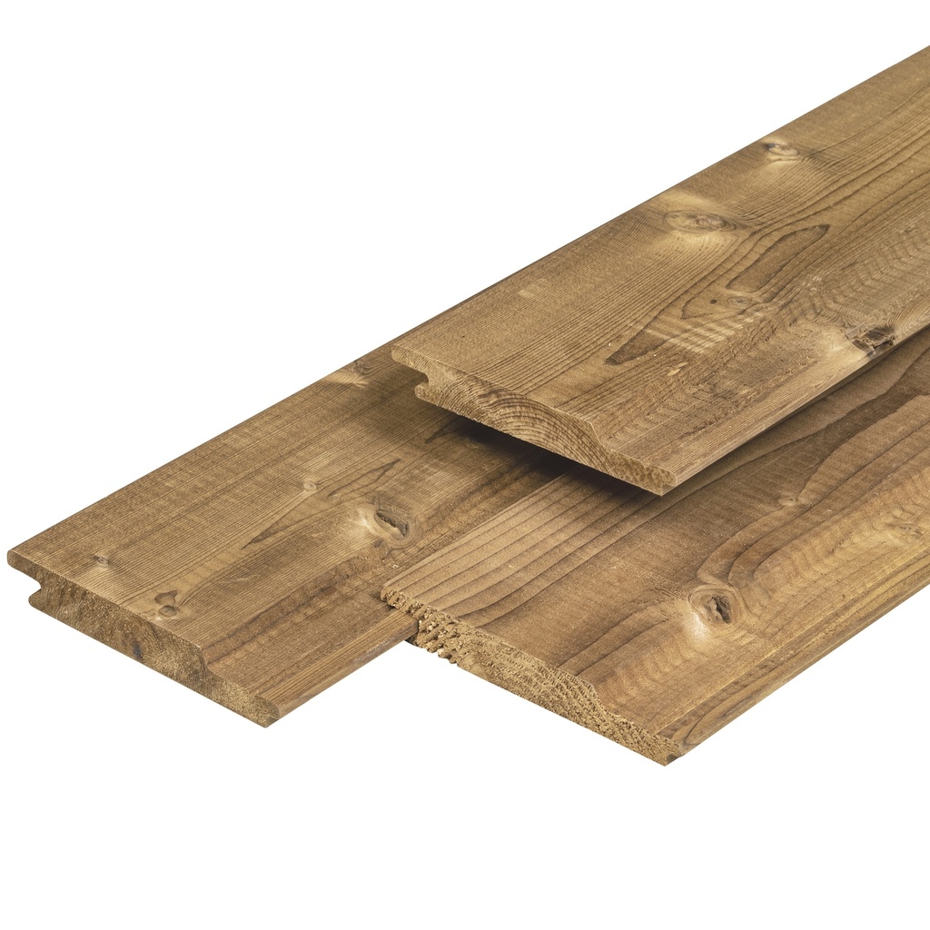 [P019379-36.7330P] Caldura Wood grenen overhangend rabat 1.8x14.1x300cm geschaafd werkend: 12.8cm   