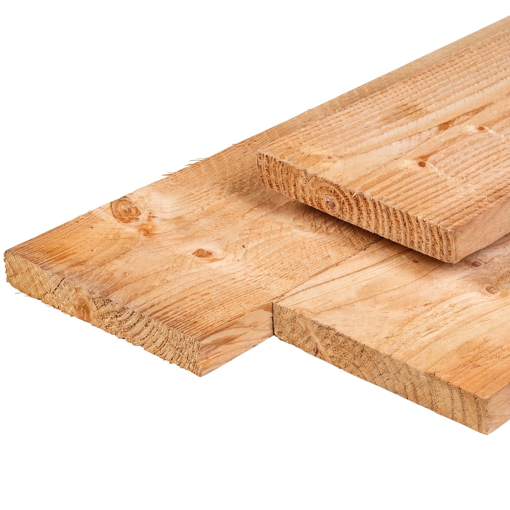 [P006711-45.0004P] Lariks/Douglas kantplank ongedroogd 2.5x25.0x300cm fijnbezaagd