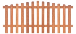 [P002238-9.26000] Hardhouten tuinhek toog H60x180cm lamellen: 1.6x7.0cm / 13 stuks glad geschaafd houtsoort: Keruing 
