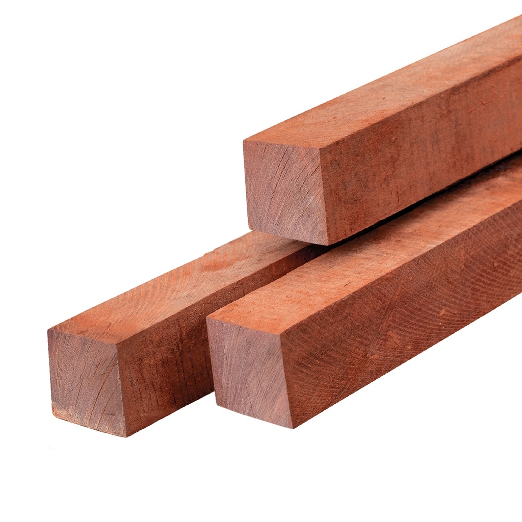 [P018836-1.60200] Hardhouten paal 6.0x6.0x200cm fijnbezaagd  houtsoort: Massaranduba