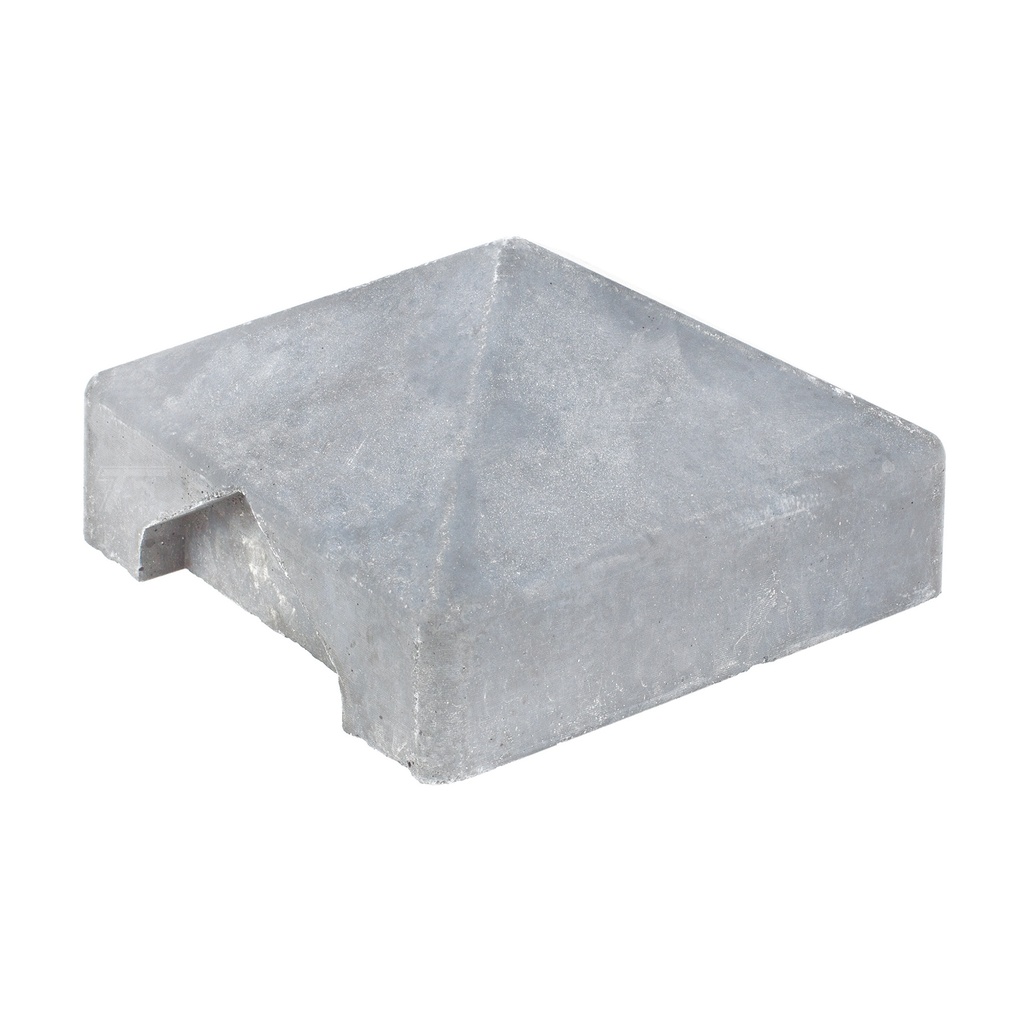 [P003909-1.59550Z] Berton©-afdekpet wit/grijs diamantkop 14x14x5cm zonder uitsparing    