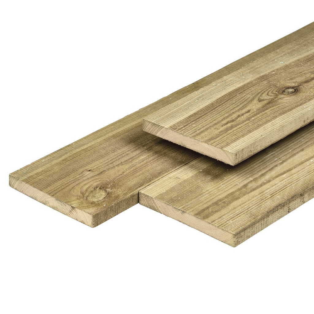 [P006584-37.1645P] ME grenen tuinplank geïmpregneerd 1.6x14.0x450cm geschaafd    