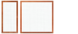 [P021678-15.3509] Gaaselement met kader 44x68/robuust H180xB90cm HARDHOUT houtsoort: Keruing   