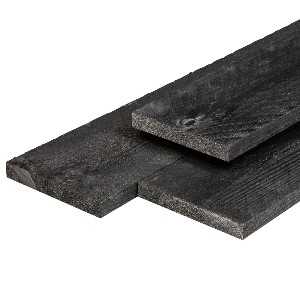 [45.0402PZ] Douglas kantplank zwart geïmpregneerd 2.2x20.0x400cm fijnbezaagd    