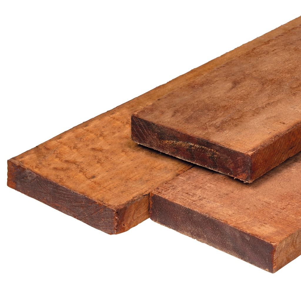[P019077-2.41940] Hardhouten funderingsbalk 4.0x20.0x400cm fijnbezaagd  houtsoort: Angelim Vermelho  